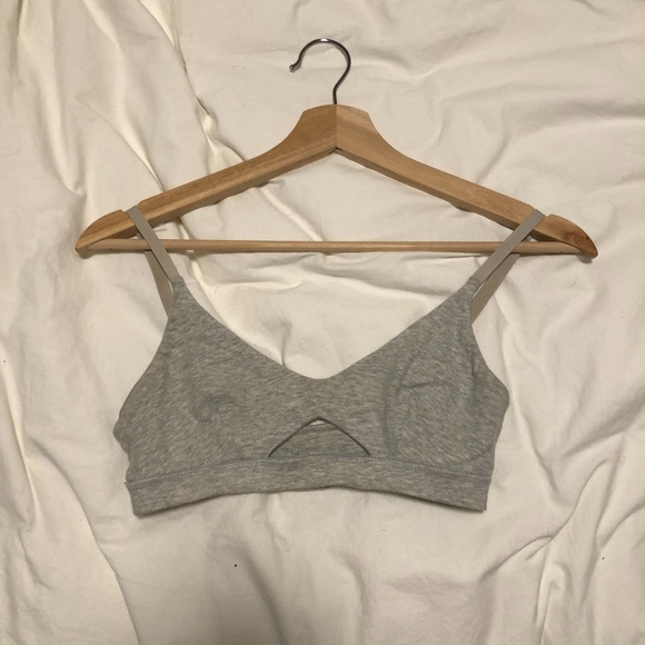 Frank and Oak Organic Cotton Bralette Size XS in GREY - Picture 1 of 4